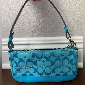 PREOWNED small blue coach purse